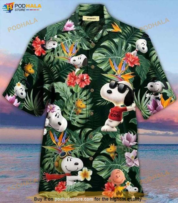 Snoopy Stay Cool Tropical Hawaiian Shirt