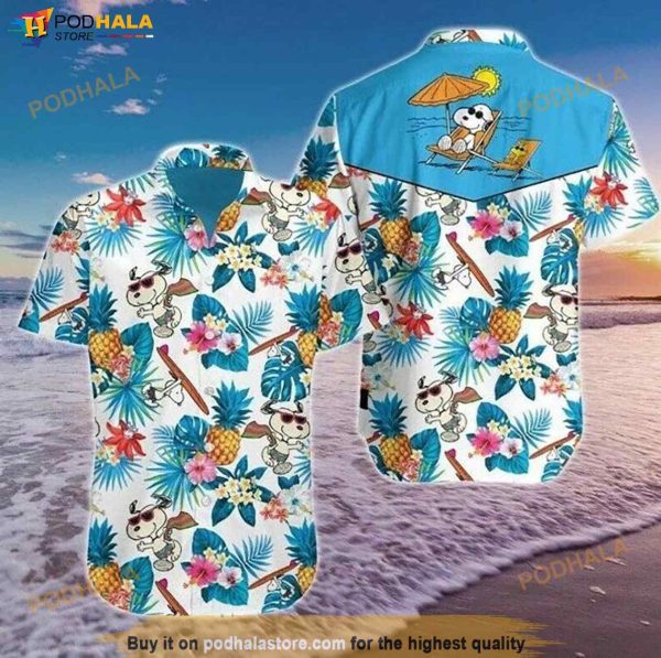 Snoopy Tropical Pattern Hawaiian Shirt