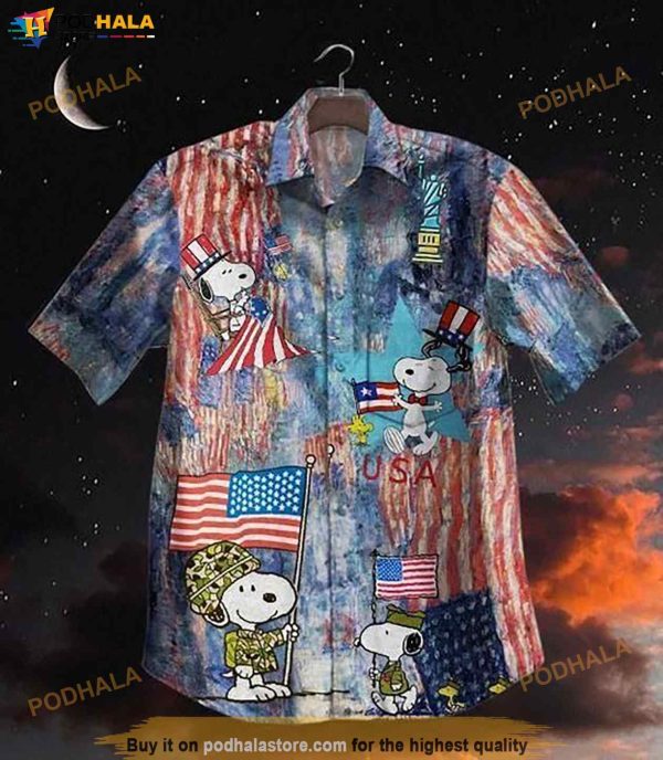 Snoopy Veterans Day Hawaiian Shirt