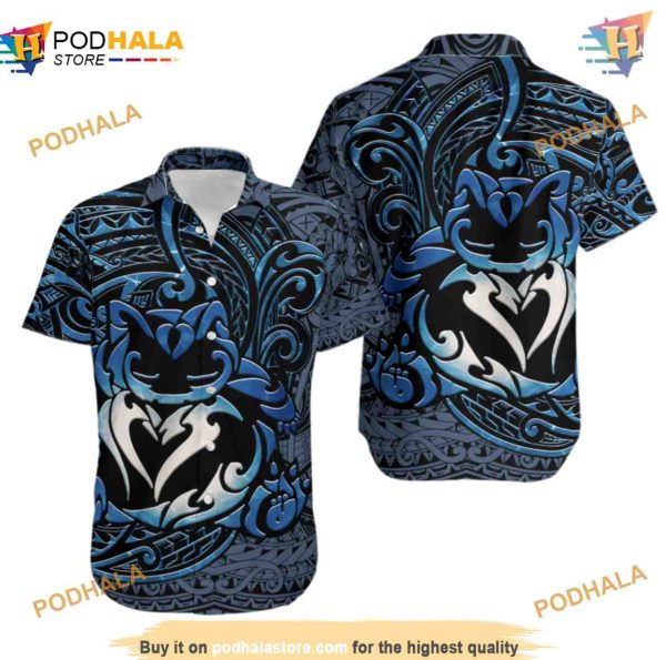 Snorlax Polynesian Design Hawaiian Shirt