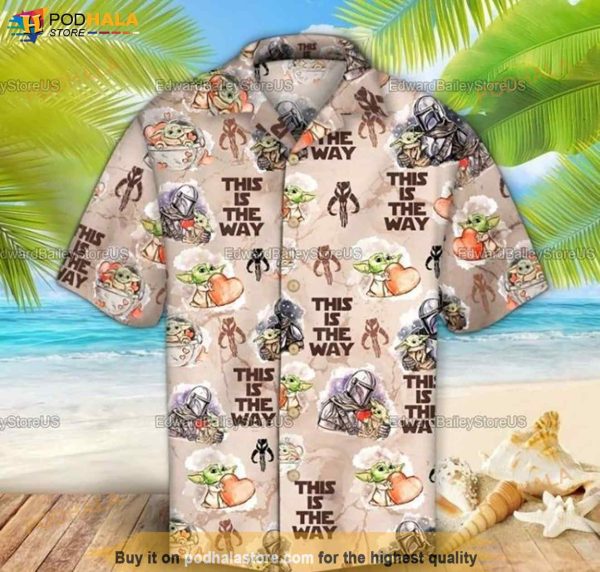 Star Wars Baby Yoda And Darth Vader Hawaiian Shirt