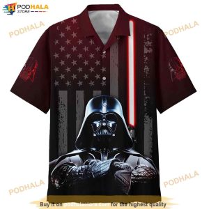 Star Wars Darth Vader American Flag Hawaiian Shirt