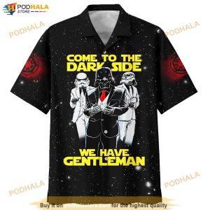 Star Wars Darth Vader Come To The Dark Side We Have Gentleman Hawaiian Shirt