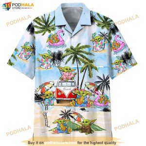 Star Wars Disney Baby Yoda Beach Suummer Hawaiian Shirt