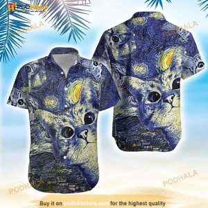 Starry Cats Hawaiian Shirt