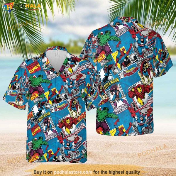 Superhero Hawaiian 3D Shirt