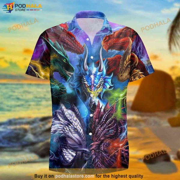 The Dragons In The Galaxy Hawaiian Shirt