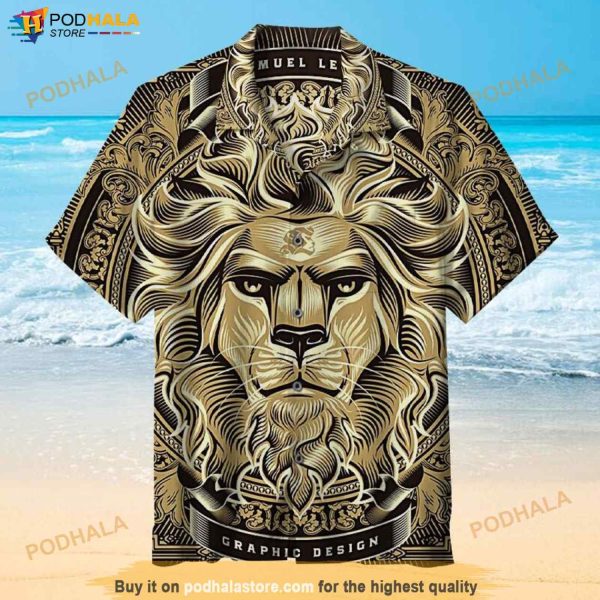 The Majestic Lion Hawaiian Aloha Beach Shirt