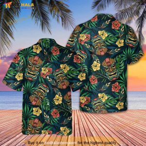 Tiki Tiki Aloha Tropical Pattern Hawaiian Shirt