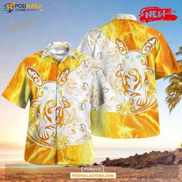 Tribal Alolan Raichu Design Hawaiian Shirt