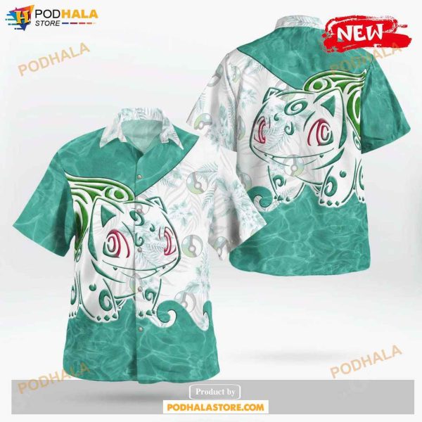 Tribal Bulbasaur Design Hawaiian Shirt