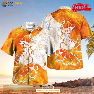 Tribal Vulpix Design Hawaiian Shirt