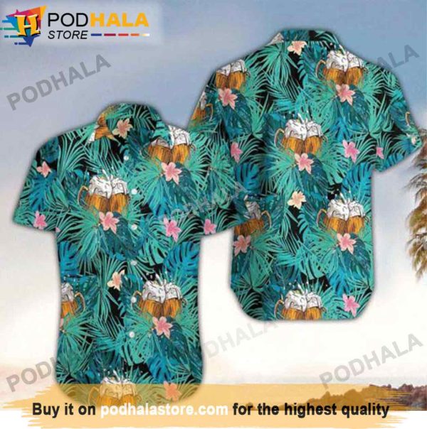 Tropical Beer Pattern Beer Hawaiian Shirt