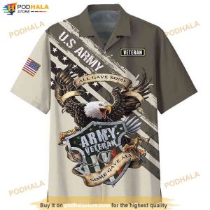 Veteran Eagle Army Aloha Hawaiian Shirt For Women Men