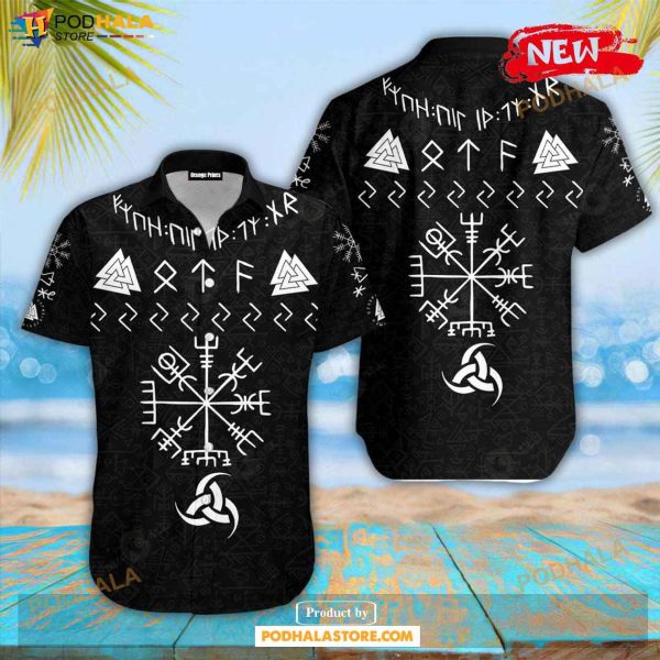 Viking Vegvisir Horn Of Odin Valknut For Summer Hawaiian Shirt