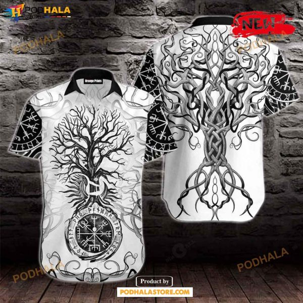 Vikings Tree Of Life Tattoo For Summer Hawaiian Shirt