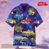 Vintage Hot Rod Car Sunset Beach Hawaiian Shirt