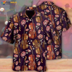 Violin Music Floral Classic 3D Funny Hawaiian Shirt