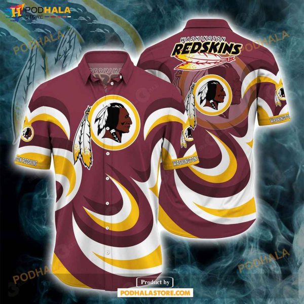 Washington Redskins NFL Hawaiian All Over Print Clothing Shirt Summer Collection