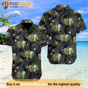 Weed Beer And Pizza Tropical Beer Hawaiian Shirt