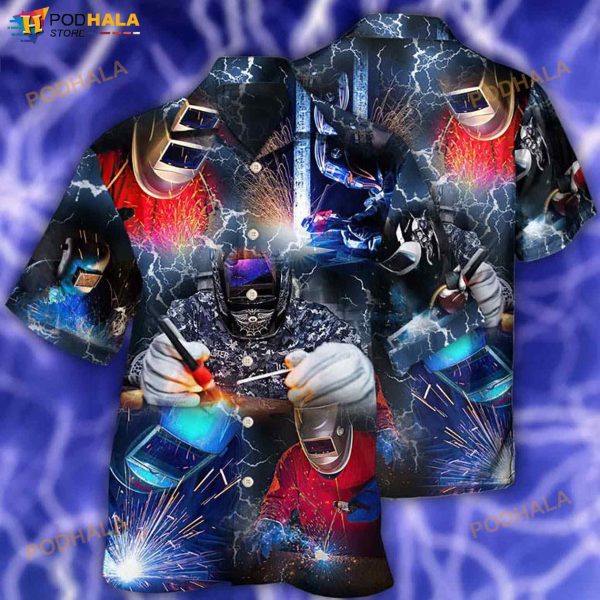 Welder Stunning Cool Style 3D Funny Hawaiian Shirt