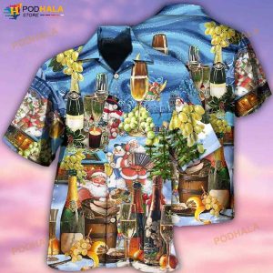 Wine Lover Green 3D Funny Hawaiian Shirt