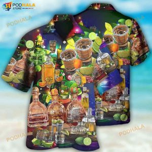 Wine When Life Gives You A Lemon Merry Christmas 3D Funny Hawaiian Shirt