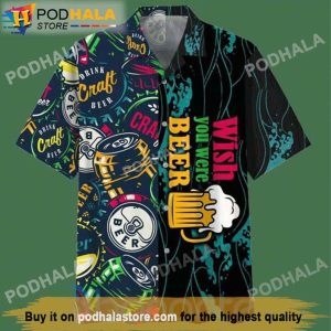 Wish You Were Beer Hawaiian Shirt